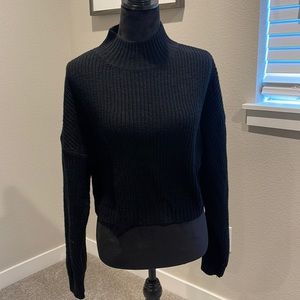 Black Crop Top Sweater